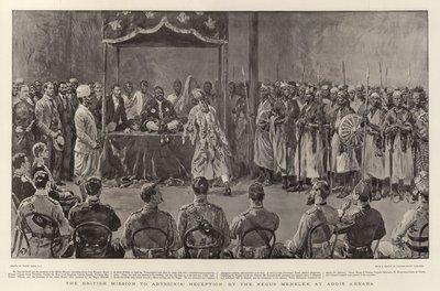 The British Mission to Abyssinia, Reception by the Negus Menelek at Addis Abbaba by Frank Dadd